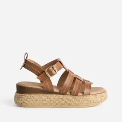 Sandale plateforme cuir^Texto Online