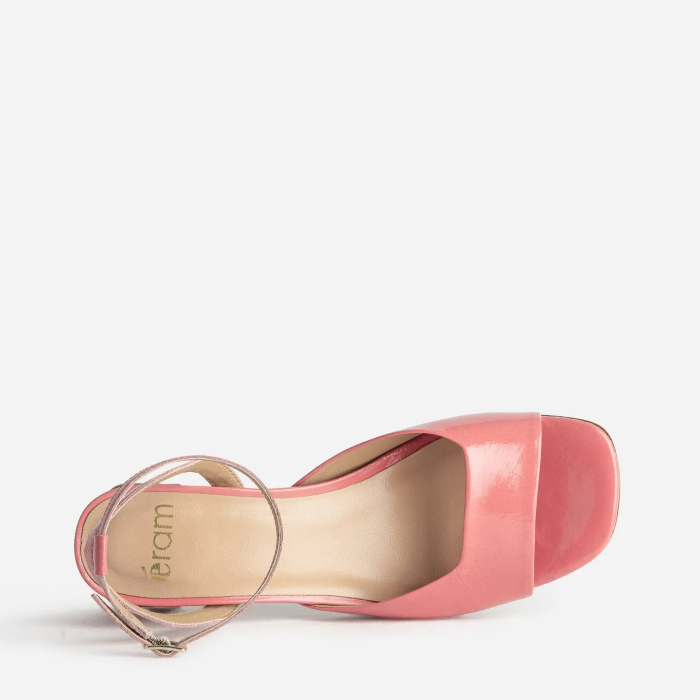 Sandale cuir verni décolleté carré^Eram Sale