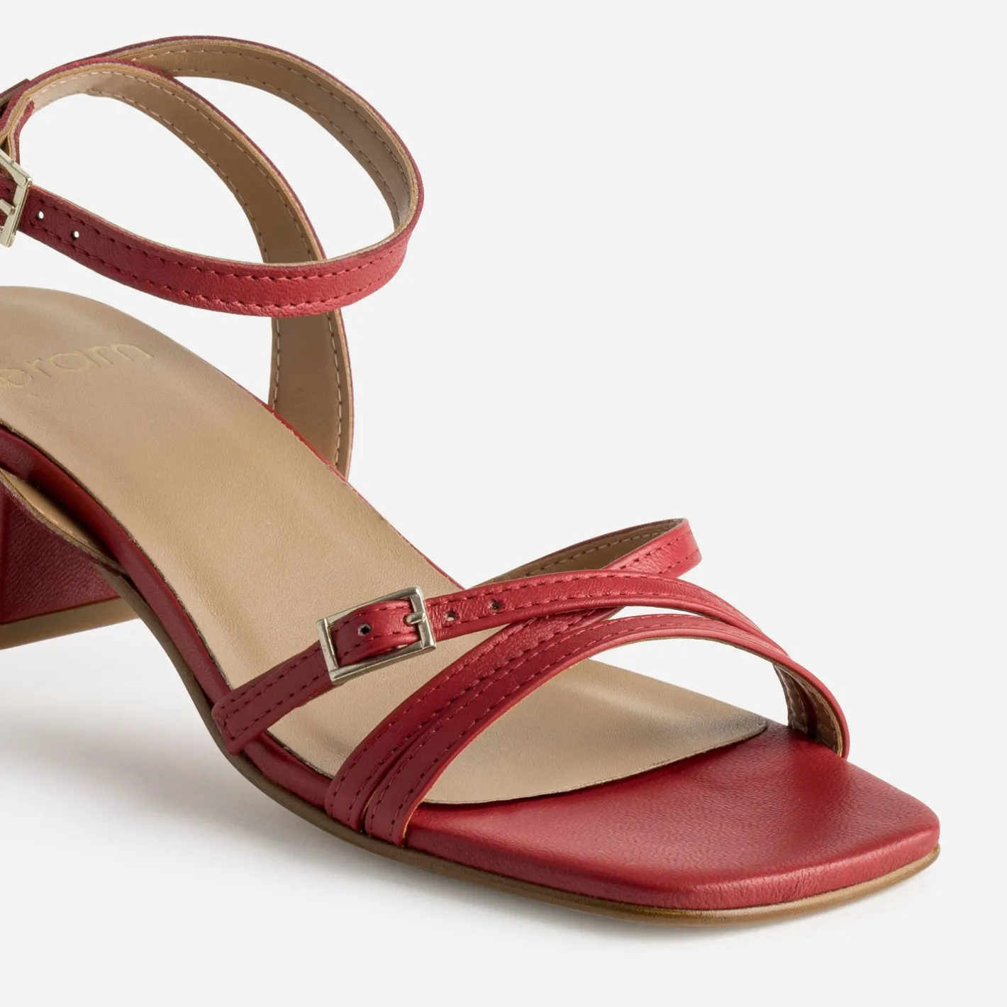 Sandale cuir à talon graphique^Eram Online