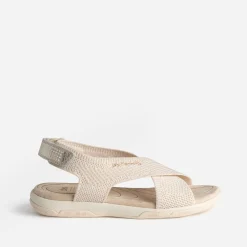 Sandale écrue en mesh pailleté^Tbs Best