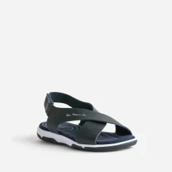 Sandale en cuir à larges brides^Tbs Sale
