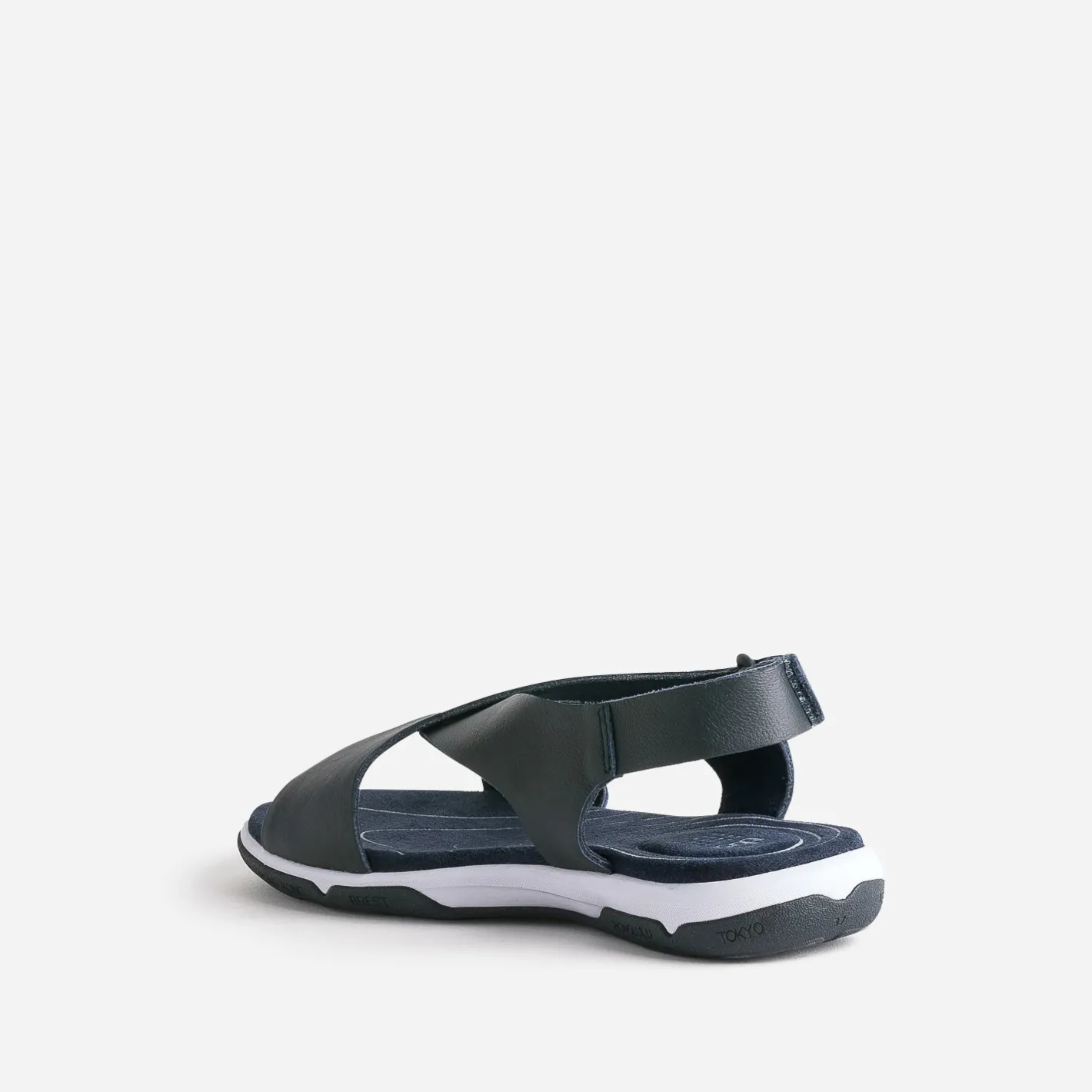 Sandale en cuir à larges brides^Tbs Sale