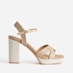 Sandale et beige tressée^Texto Best