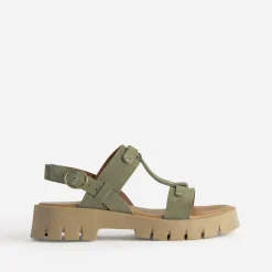Sandale cuir velours semelle crantée^Texto Clearance