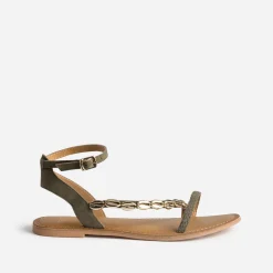 Sandale cuir velours éco-conçu^Texto Online
