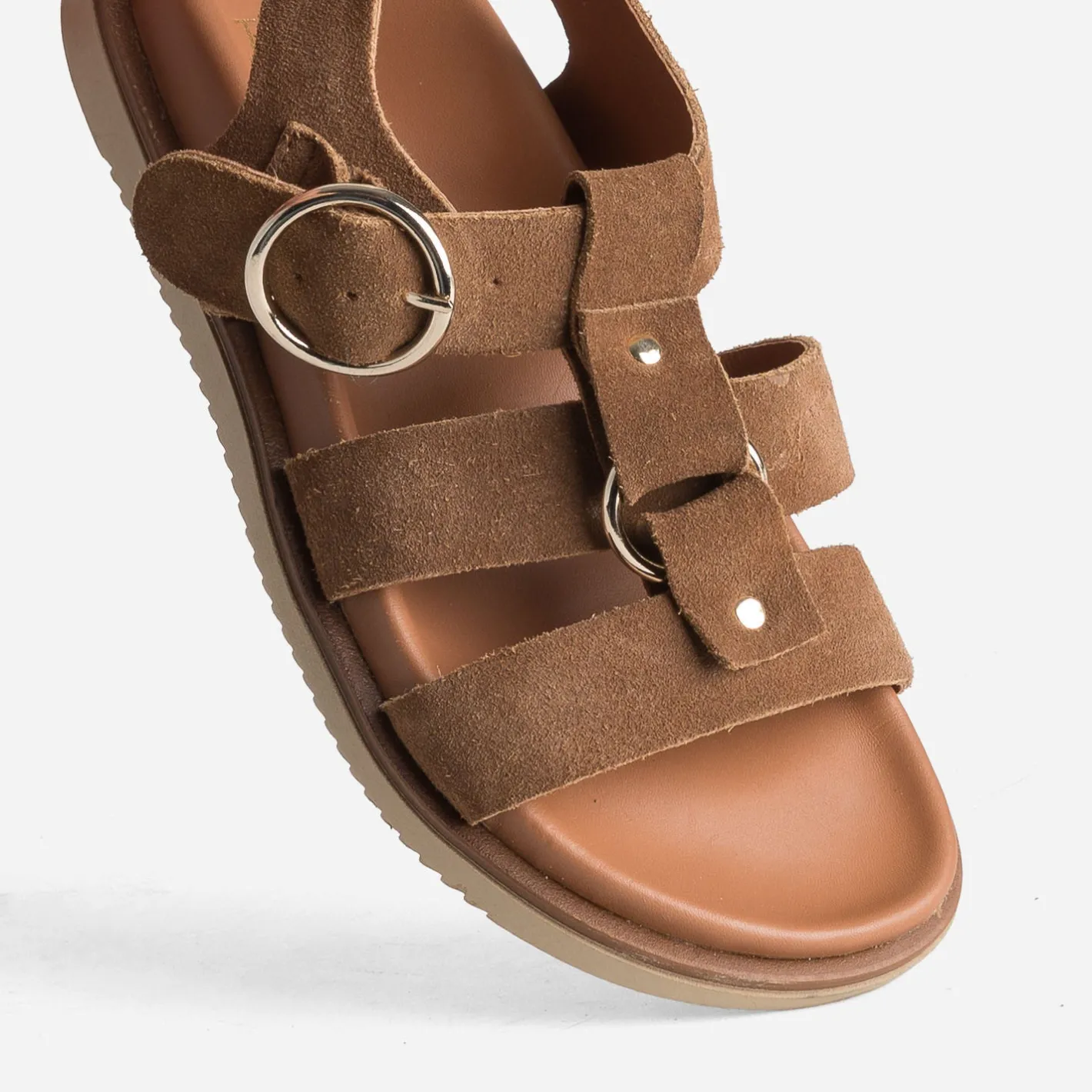 Sandale cuir velours multi brides^Texto Best