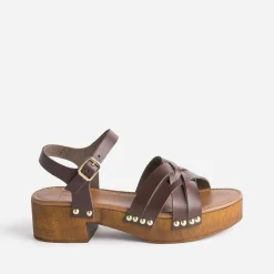Sandale en cuir^Texto Hot
