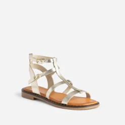 Sandale-spartiate camel cuir^Eram Hot