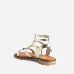 Sandale-spartiate camel cuir^Eram Hot