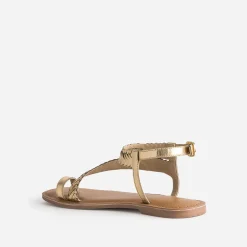 Sandale-tong dée cuir tressé^Texto Discount