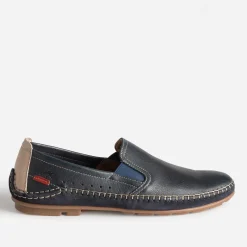 Slip-on bleu cuir^Fluchos Outlet