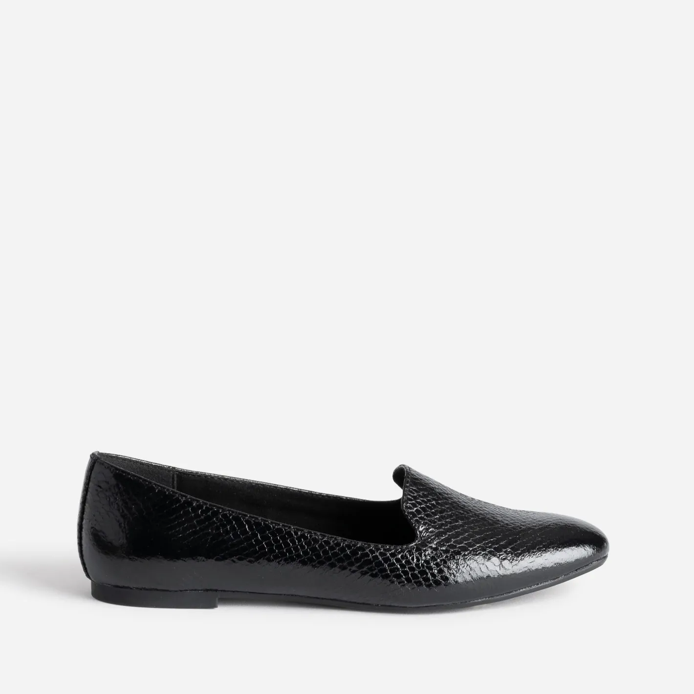 Slipper noir à motif effet python^Eram Clearance