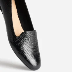 Slipper noir à motif effet python^Eram Clearance