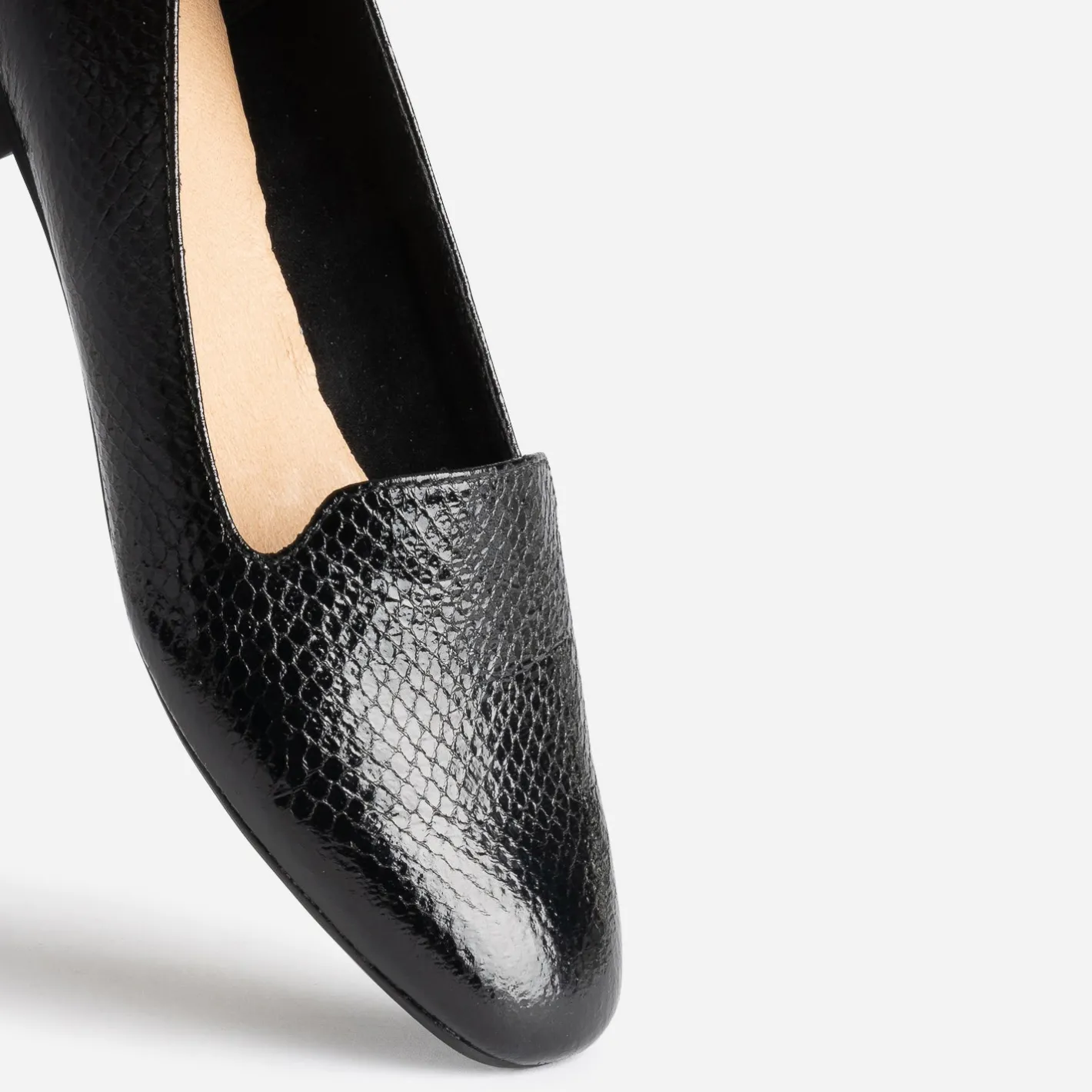 Slipper noir à motif effet python^Eram Clearance