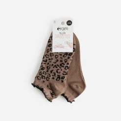 Socquettes marron finitions bourdon^Eram Hot