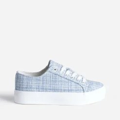Tennis à plateforme e effet tweed^Texto Best