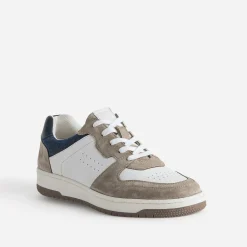 Tennis he, beige et marine en cuir^Eram Sale