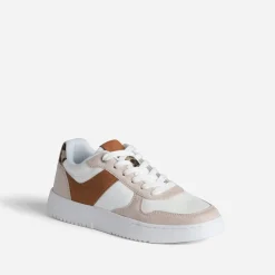 Tennis blanche, beige et motif léopard^Texto Sale