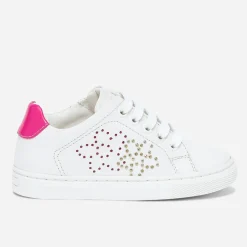 Tennis he en cuir à contrefort rose fluo verni^Buggy New
