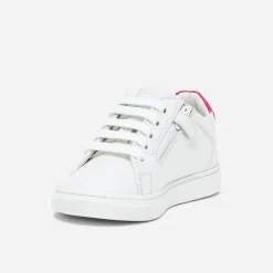 Tennis he en cuir à contrefort rose fluo verni^Buggy New