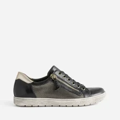 Tennis e en cuir détails dorés^Caprice Sale
