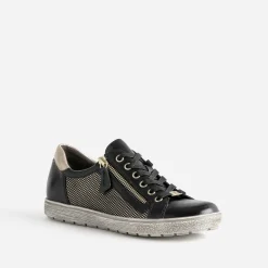 Tennis e en cuir détails dorés^Caprice Sale