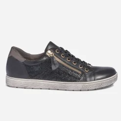 Tennis e en cuir avec effet python^Caprice Outlet