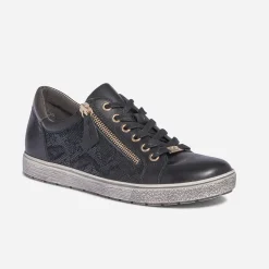 Tennis e en cuir avec effet python^Caprice Outlet