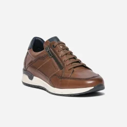 Tennis marron en cuir avec zip^Fluchos Clearance