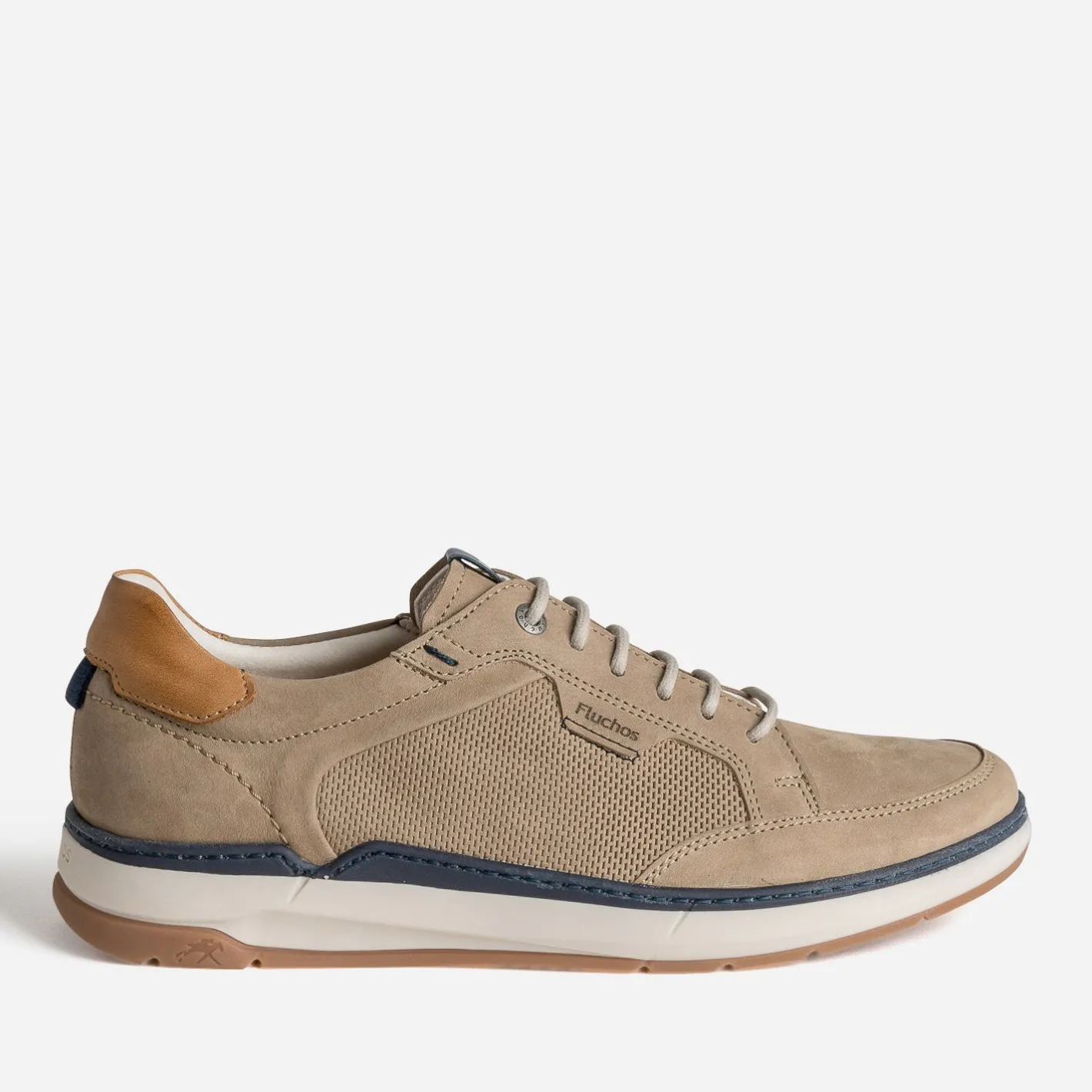 Tennis cuir détails marine^Fluchos New
