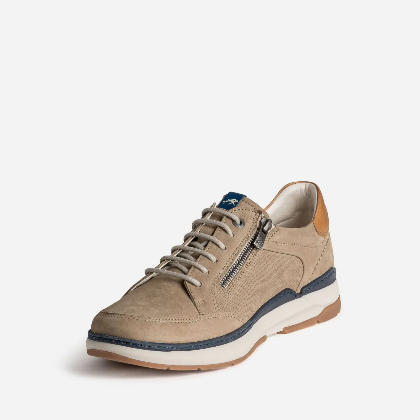 Tennis cuir détails marine^Fluchos New