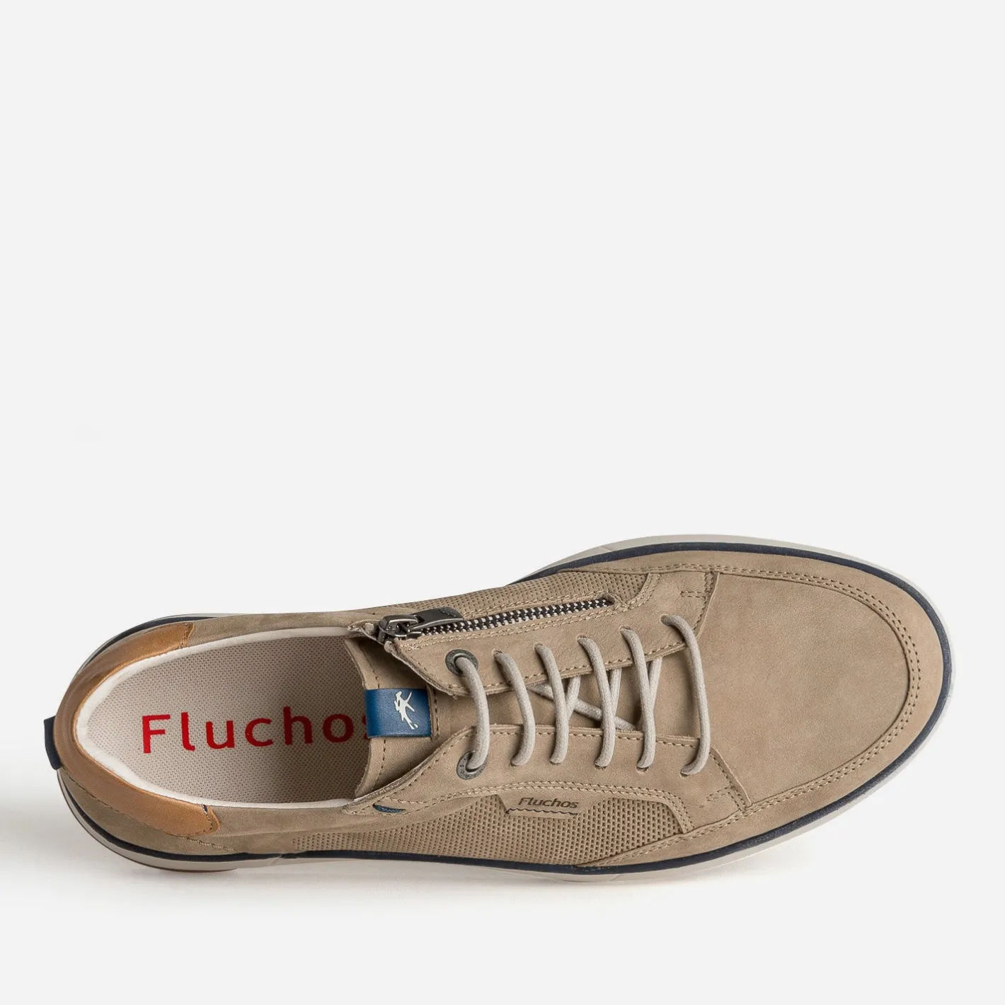 Tennis cuir détails marine^Fluchos New