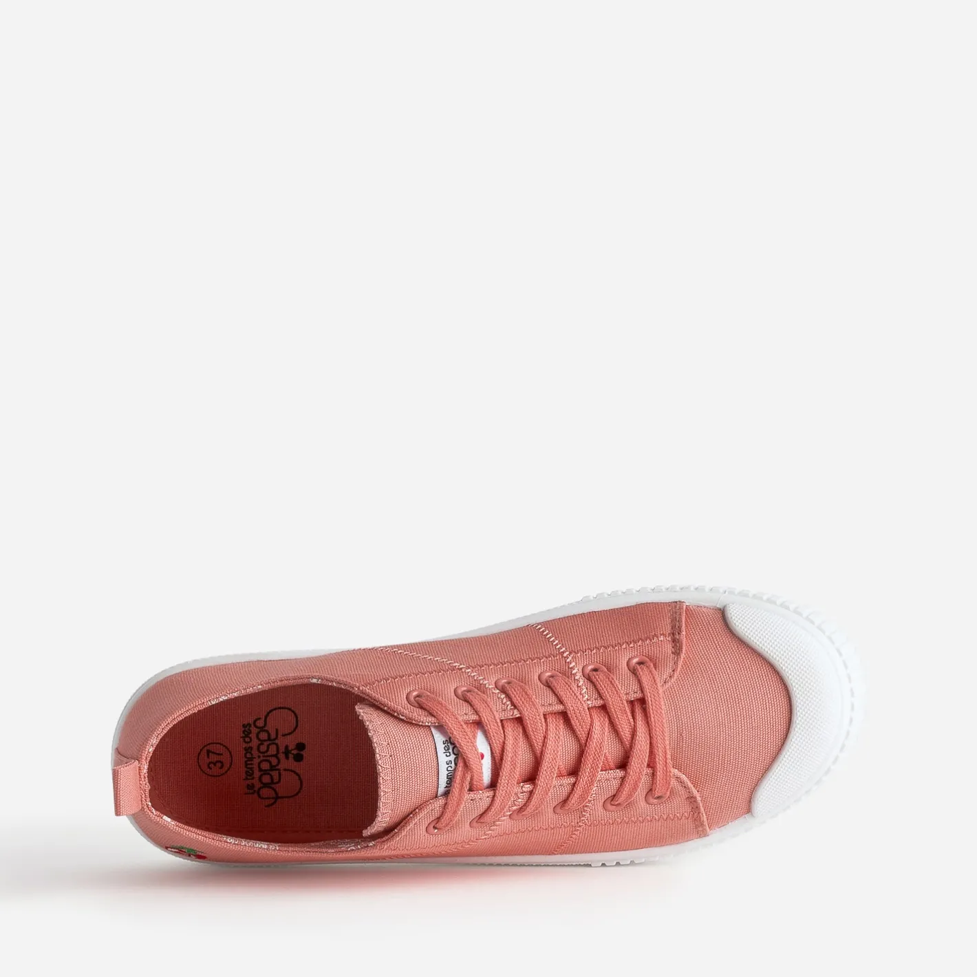 Tennis corail en toile^Le Temps des Cerises