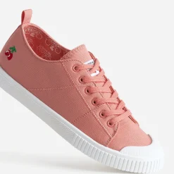 Tennis corail en toile^Le Temps des Cerises