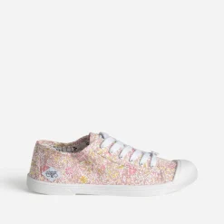 Tennis blanche toile fleurie^Le Temps des Cerises Hot