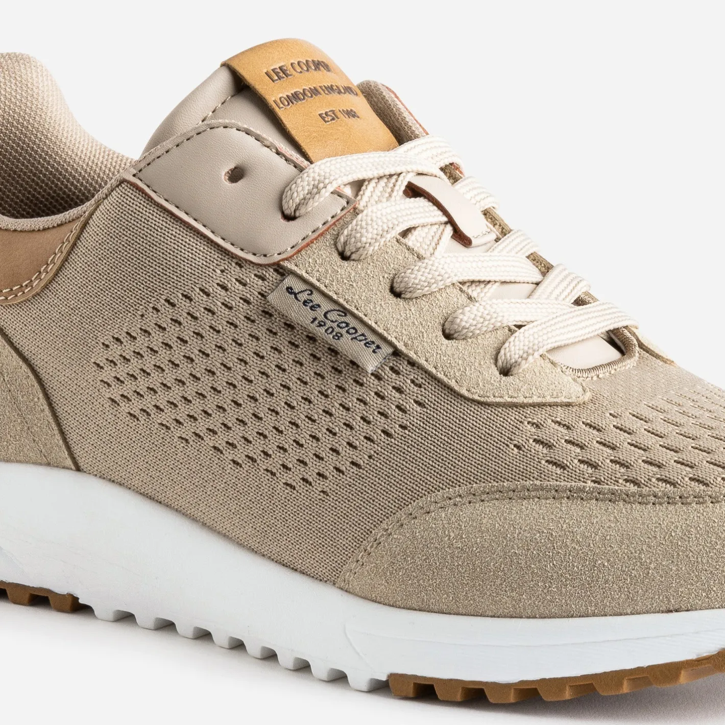 Tennis beige en mesh détails camel^Lee Cooper Clearance