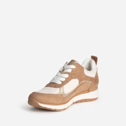 Tennis marron, beige et doré semelle amovible^Eram