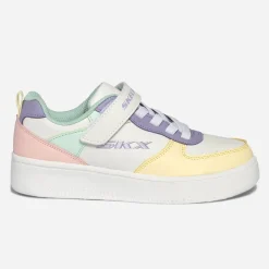 Tennis blanche, jaune, parme, vert, rose^Skechers Best