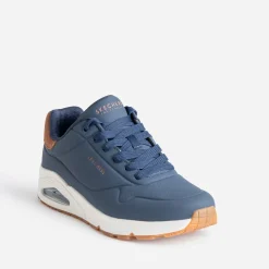 Tennis bleu bi-matière^Skechers Online
