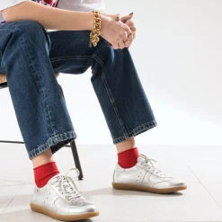 Tennis ée cuir métallisé^Texto Sale