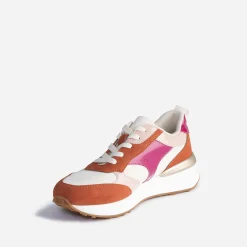 Tennis beige et terracotta à détails vernis s^Texto Outlet