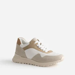 Tennis he, beige et camel^Texto