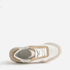 Tennis he, beige et camel^Texto