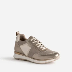 Tennis bronze, or et écrue multi matières^Texto Sale