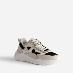 Tennis e, beige, blanche et dorée^Texto Clearance