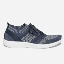 Tennis-chaussette bleue et argentée tricotée éco-conçue^Eram Hot