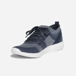 Tennis-chaussette bleue et argentée tricotée éco-conçue^Eram Hot
