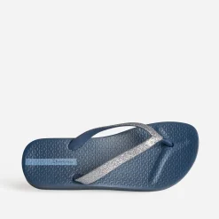 Tong bleue plateforme et brides pailletées^IPANEMA Best