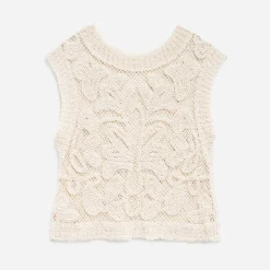 Top façon crochet^Texto Hot