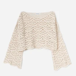Top écru en macramé^Texto Online